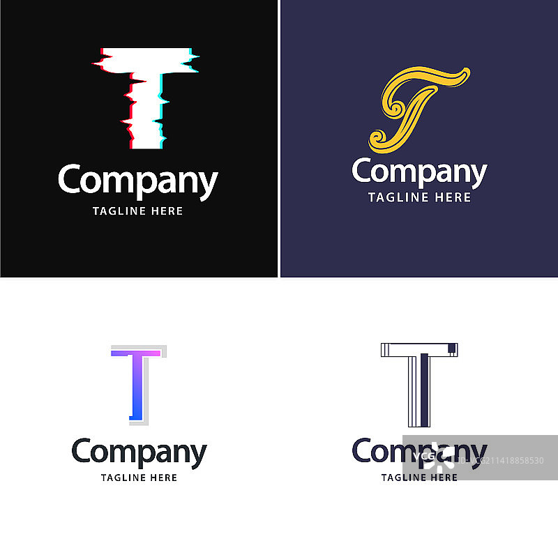 字母T大logo包创意现代设计图片素材