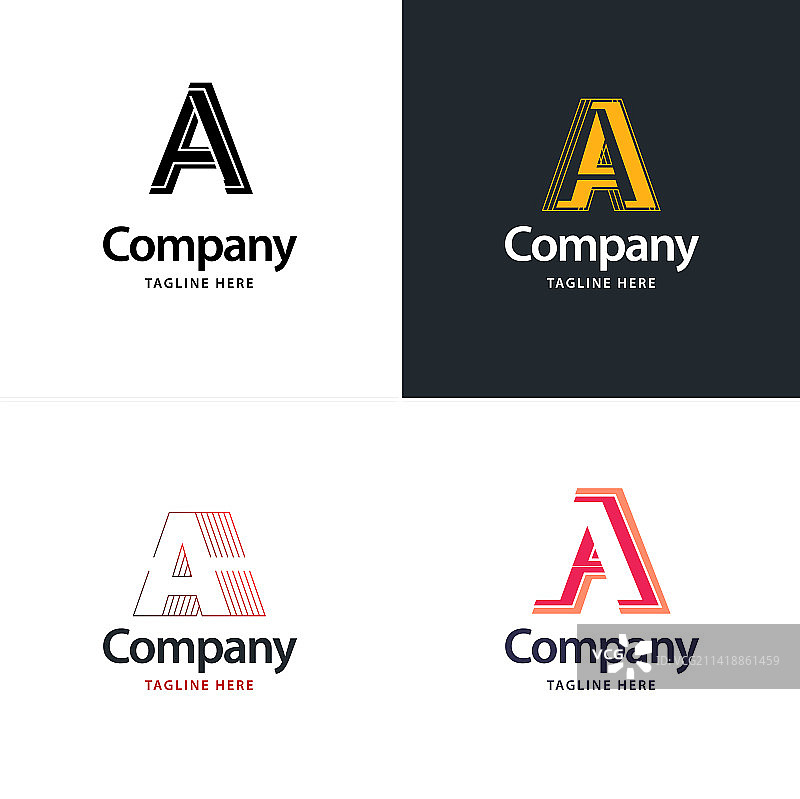 字母A大标志包设计创意现代图片素材