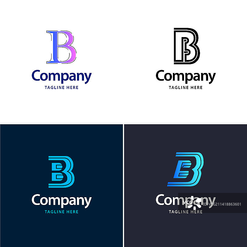字母B大标志创意现代设计图片素材