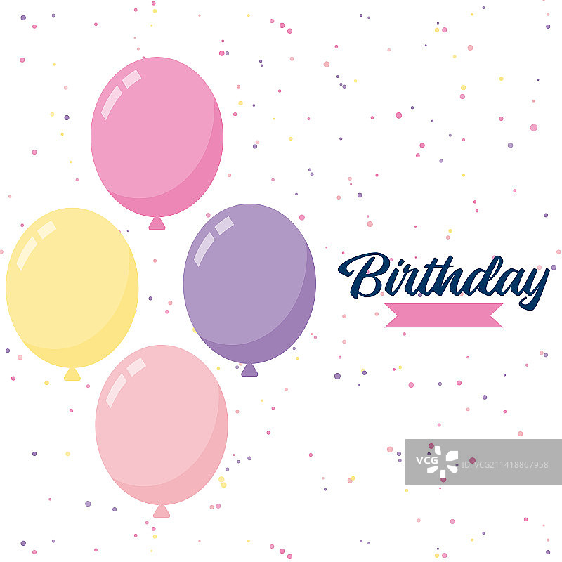 生日快乐气球背景图片素材