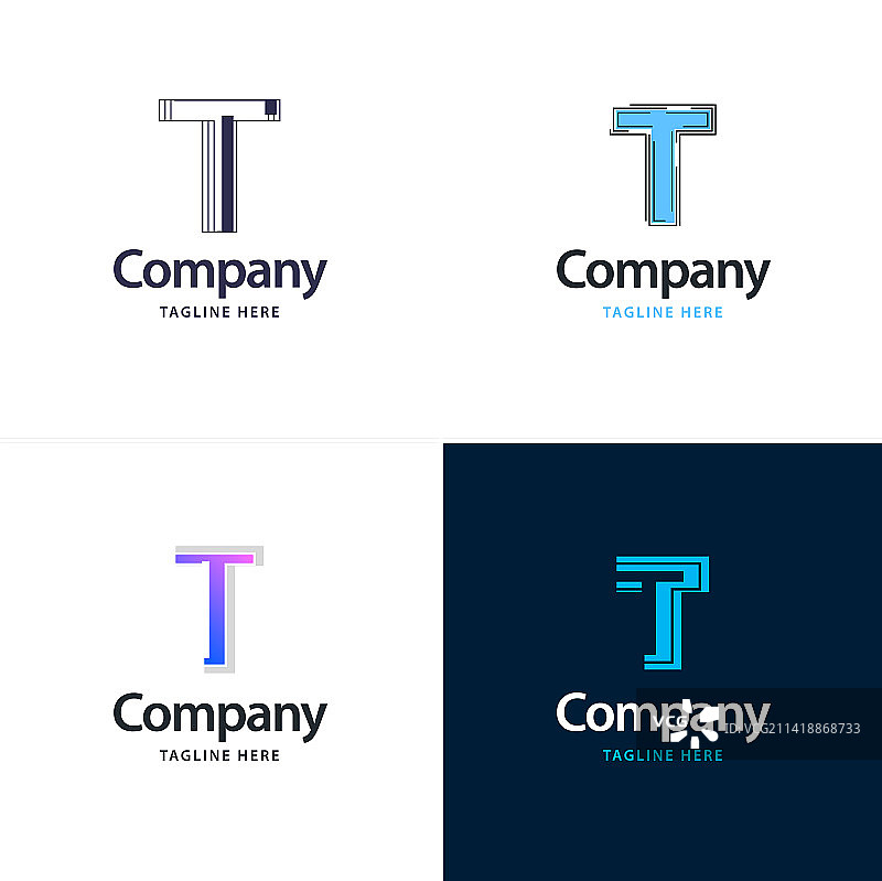字母T大logo包创意现代设计图片素材
