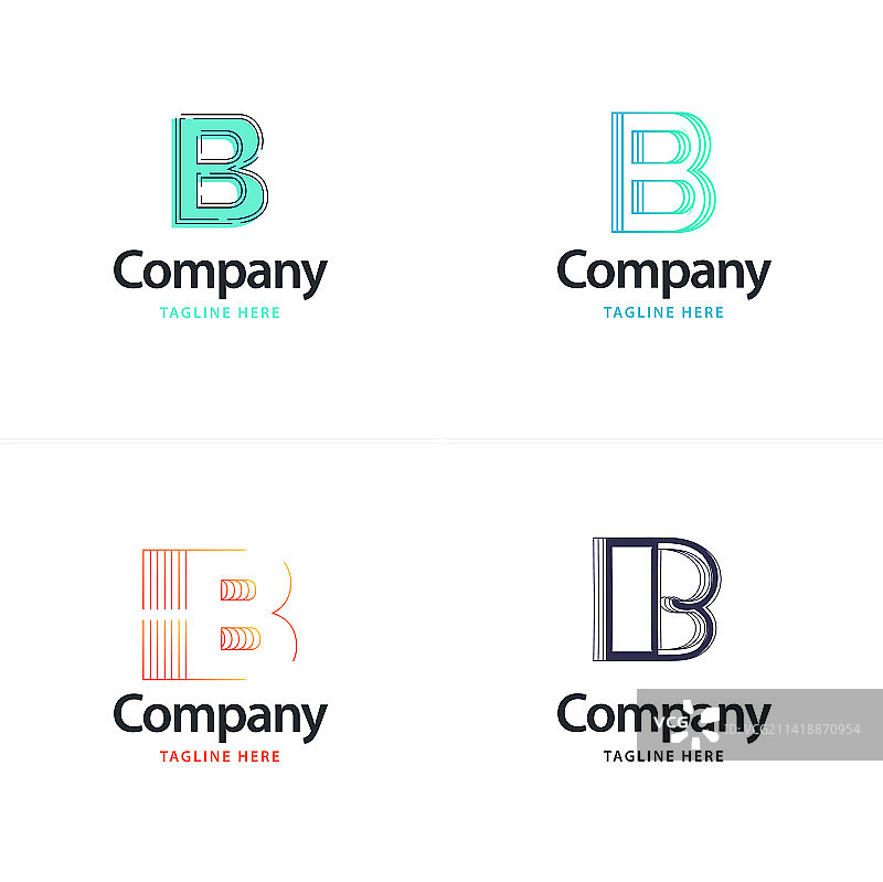 字母B大标志创意现代设计图片素材