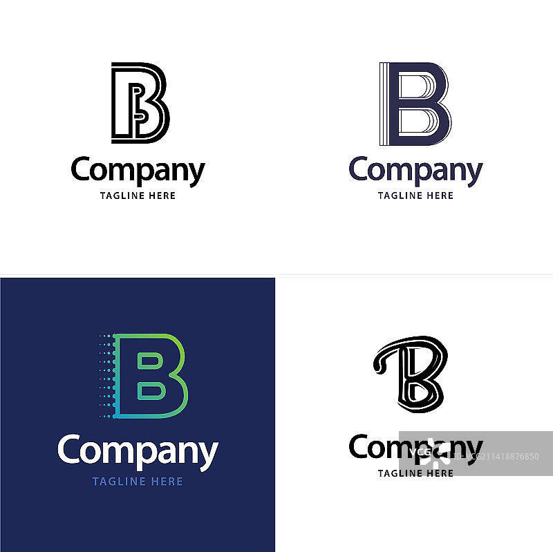 字母B大标志创意现代设计图片素材