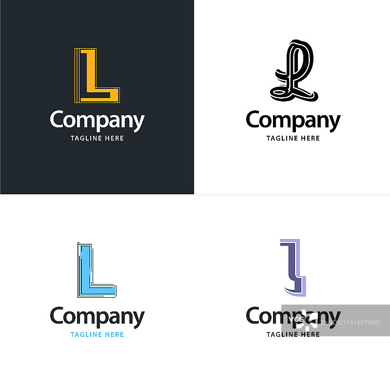 字母L大logo包设计创意现代图片素材