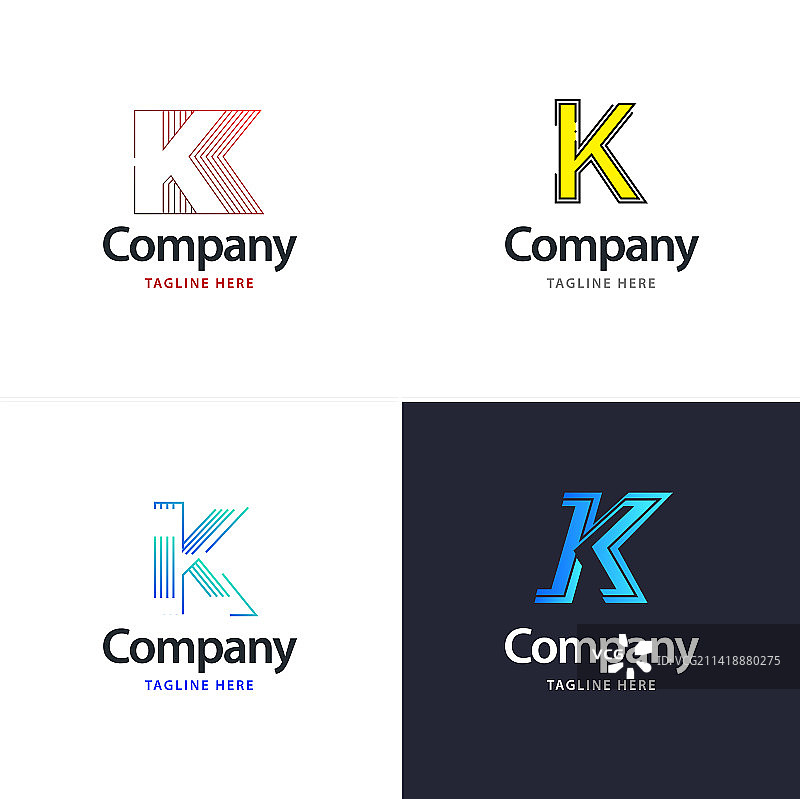 字母K创意现代Logo设计图片素材