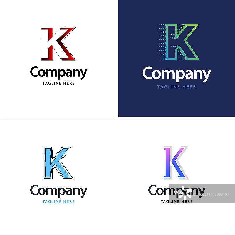 字母K创意现代Logo设计图片素材