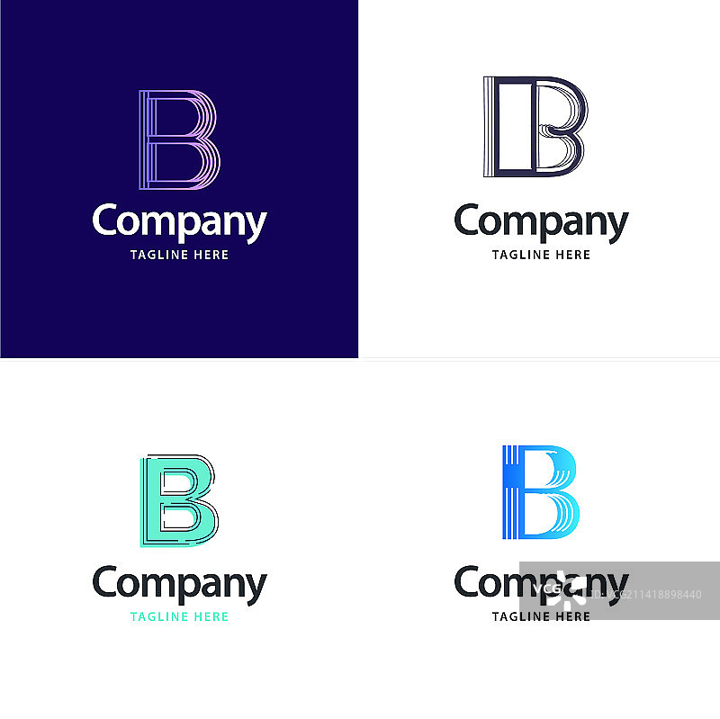 字母B大标志创意现代设计图片素材
