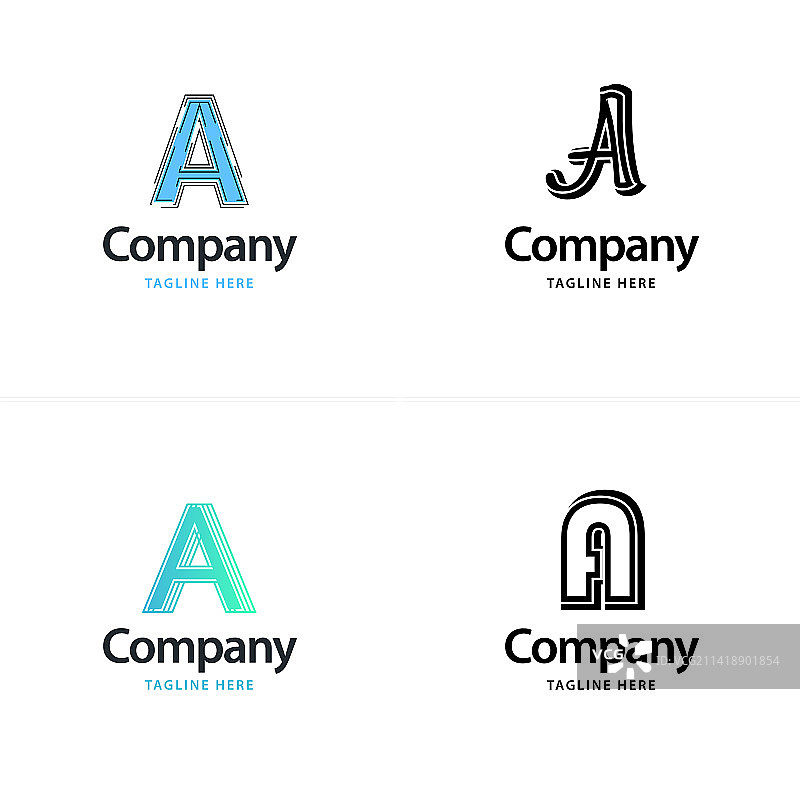 字母A大标志包设计创意现代图片素材