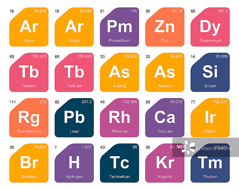 元素周期表图标包设计图片素材