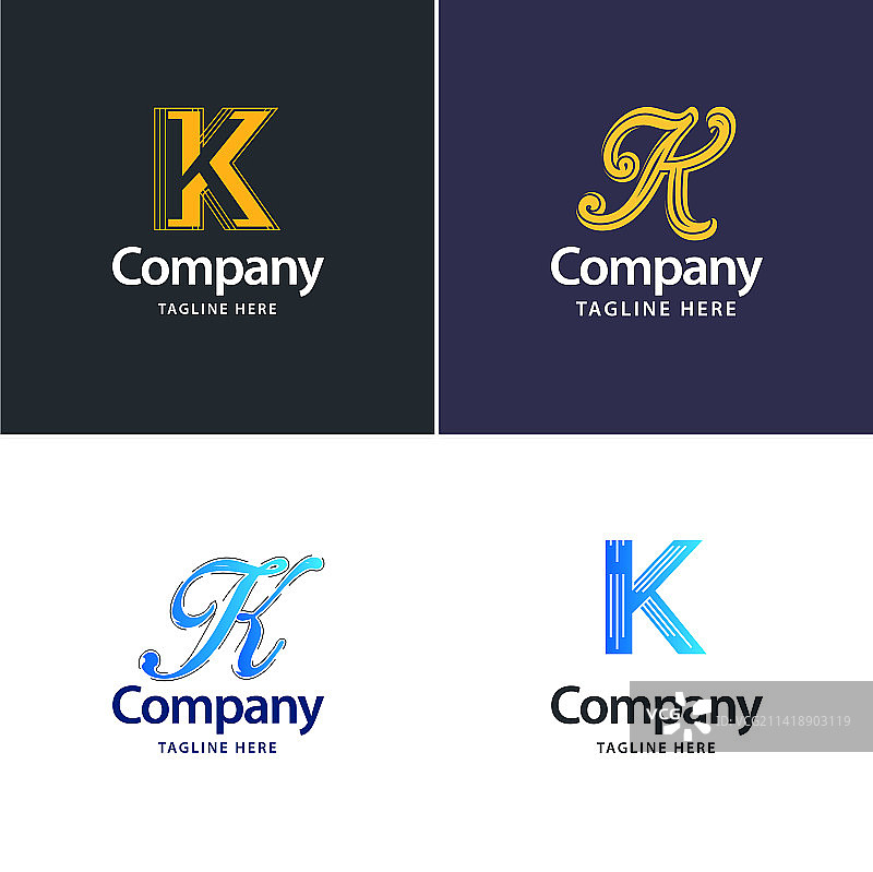 字母K创意现代Logo设计图片素材