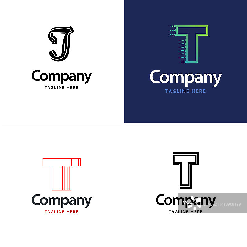 字母T大logo包创意现代设计图片素材