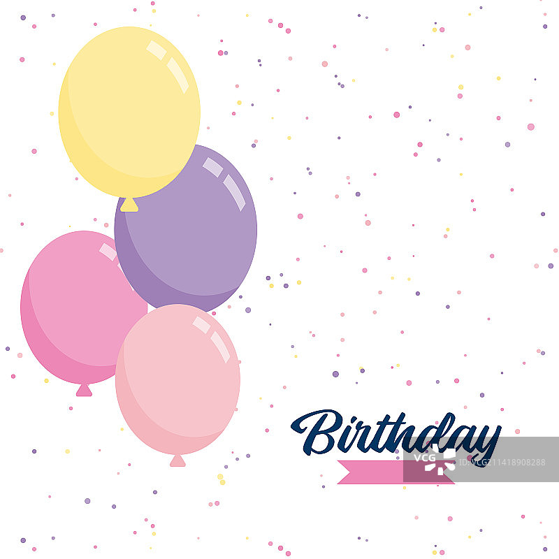 生日快乐气球背景图片素材