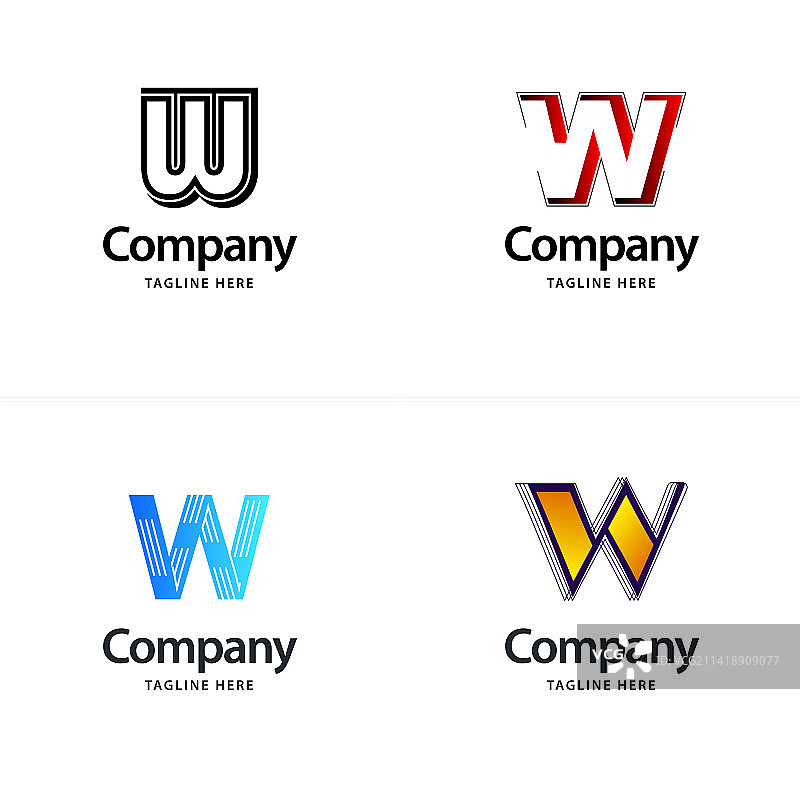 字母W大logo包设计创意现代图片素材