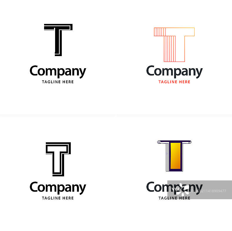 字母T大logo包创意现代设计图片素材