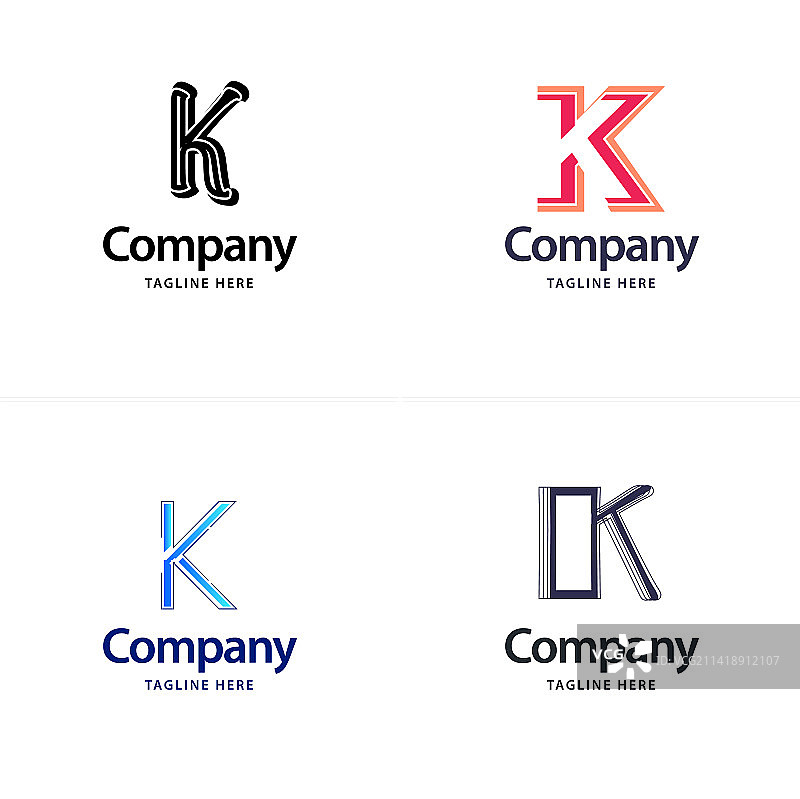 字母K创意现代Logo设计图片素材