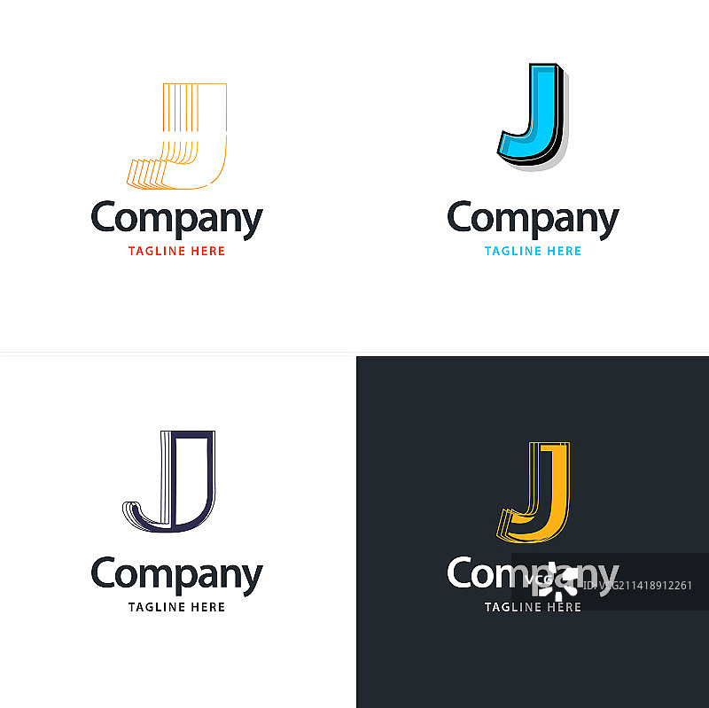 字母J大标志包设计创意现代图片素材
