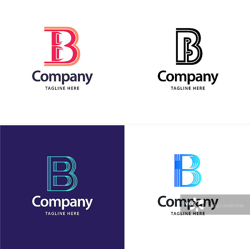字母B大标志创意现代设计图片素材