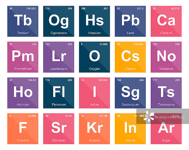 元素周期表图标包设计图片素材