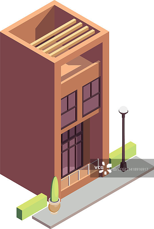 现代联排别墅建筑图片素材