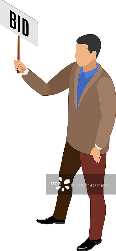 在线拍卖竞标者组合图片素材