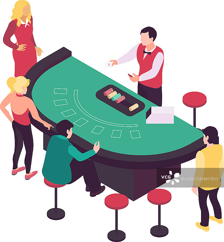 赌场玩家荷官构图图片素材