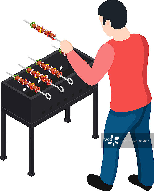 烧烤烹饪组合图片素材