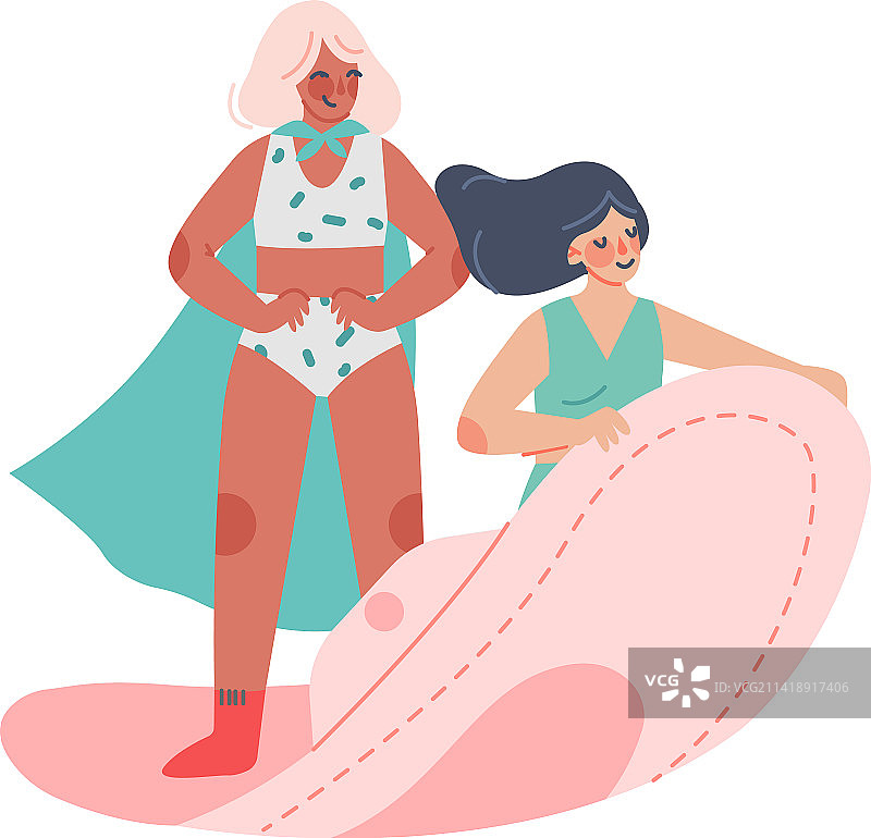 女性内衣月经期示意图片素材