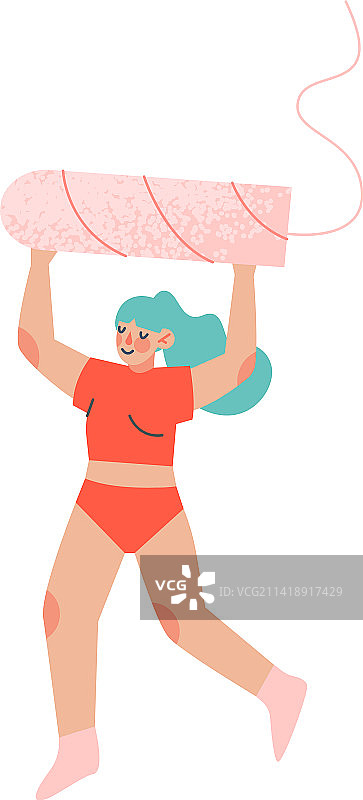 女性内衣月经期示意图片素材