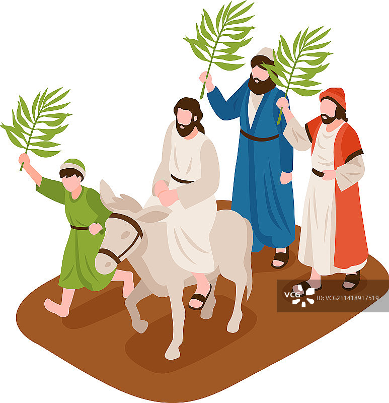 基督与追随者的构图图片素材