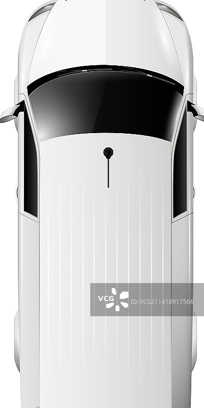 小型货车俯视图构图图片素材