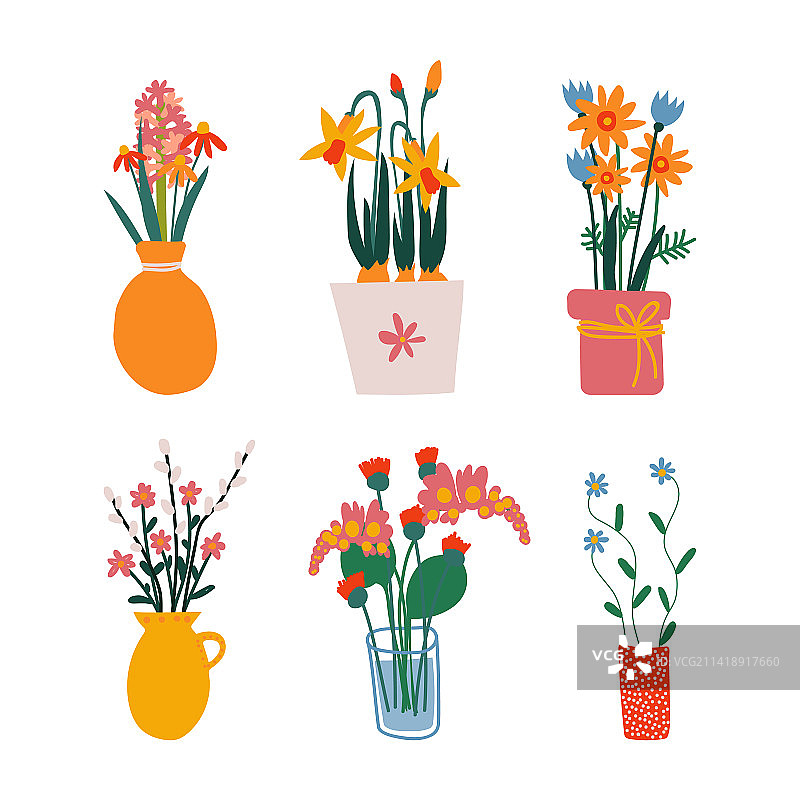 家居植物花束花瓶图片素材