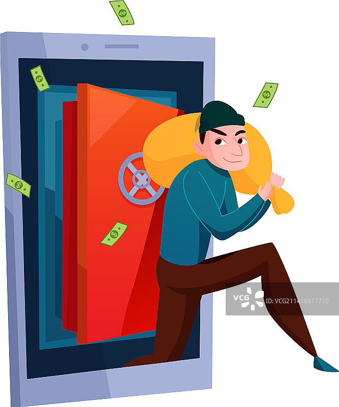 黑客盗窃资金图片素材