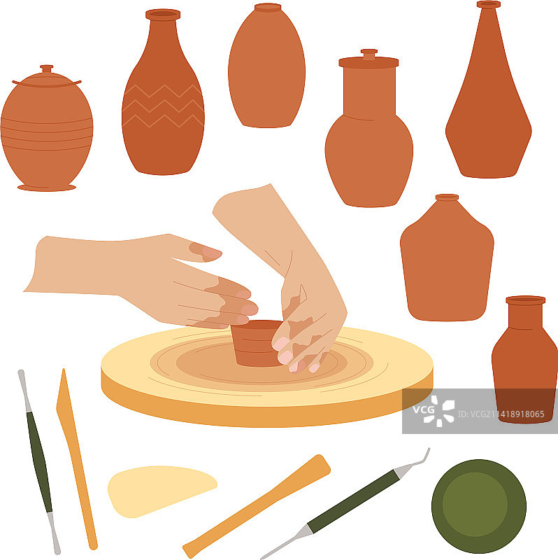 手工陶器图标图片素材