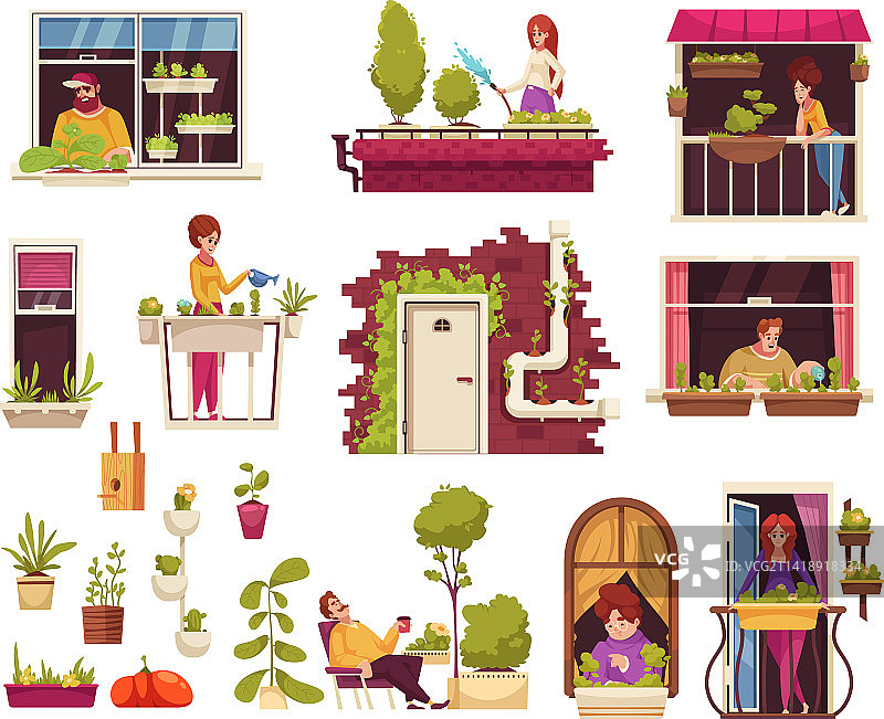 都市园艺套装图片素材