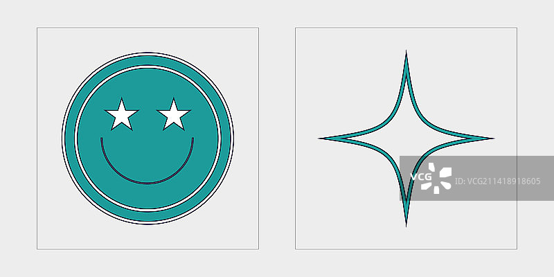 复古未来主义设计元素图片素材