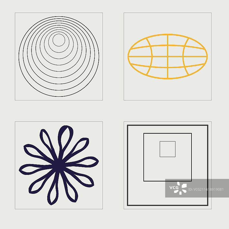 复古未来主义设计元素图片素材