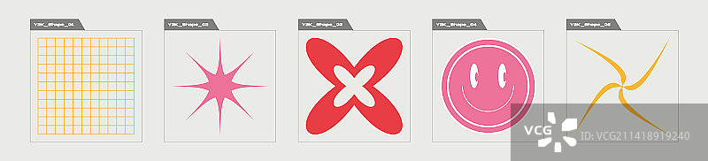 Y2K潮流几何后现代风格合集图片素材