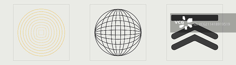 粗野主义风格的星星和花朵形状图片素材