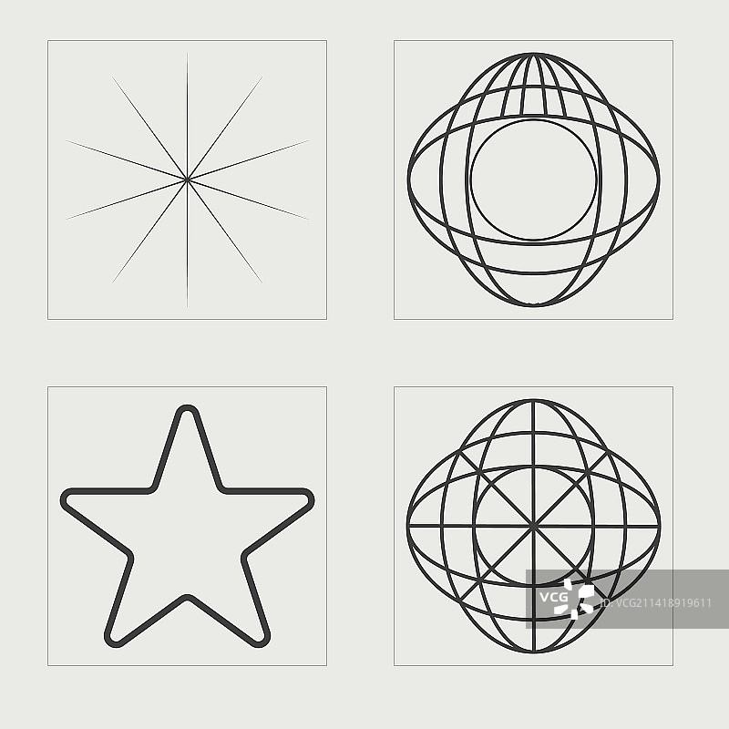 粗野主义风格的现代几何图形图片素材