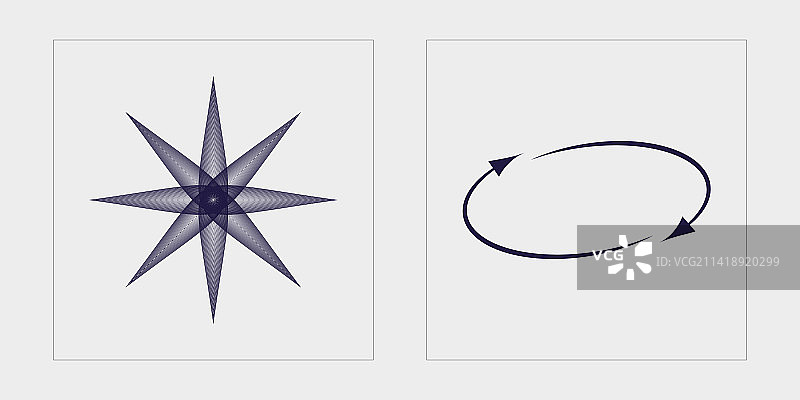 粗野主义复古图形元素合集图片素材