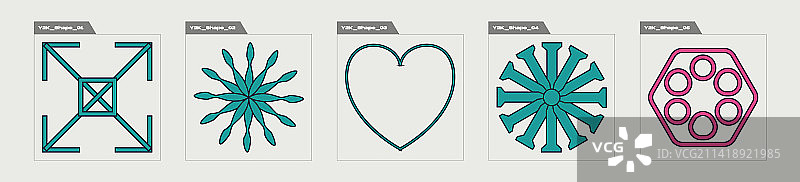 Y2K非凡物体风格元素合集图片素材