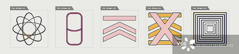 粗野主义风格的非凡图形素材图片素材