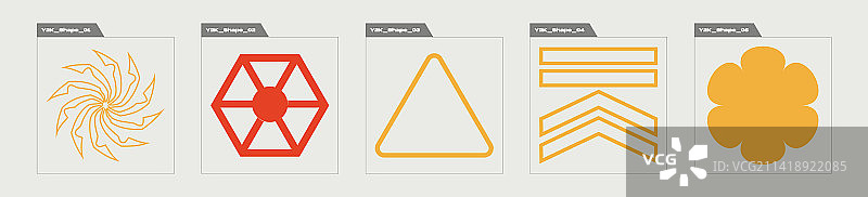 Y2K野兽派星星和花朵图案图片素材