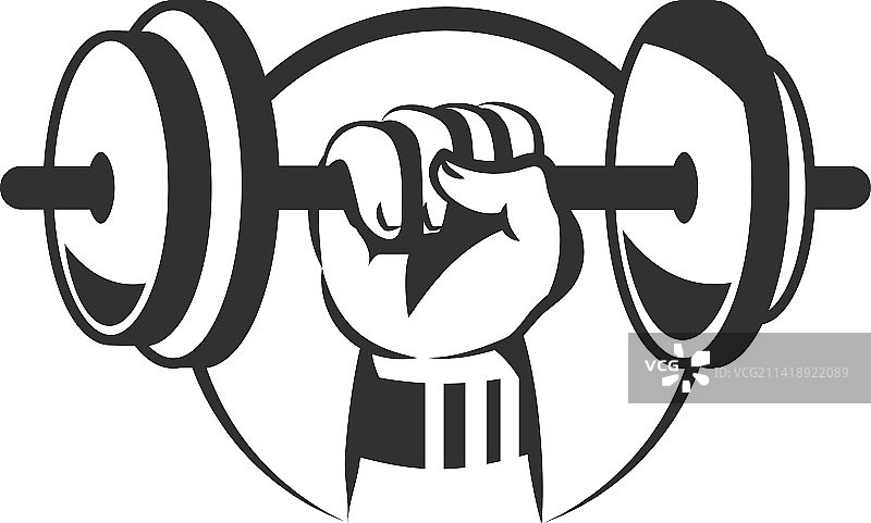 手举重物健身图片素材