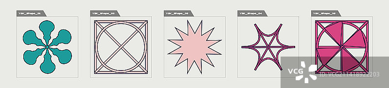 大型Y2K风格物件集图片素材