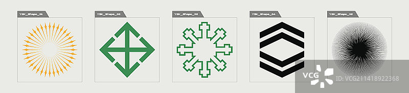 未来主义复古图形的粗野主义造型图片素材