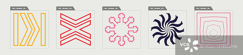 潮流复古未来主义设计元素图片素材