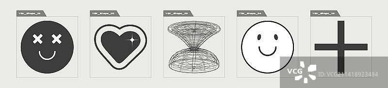 Y2K潮流几何后现代风格合集图片素材