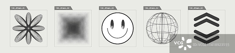 Y2K非凡物体风格元素合集图片素材