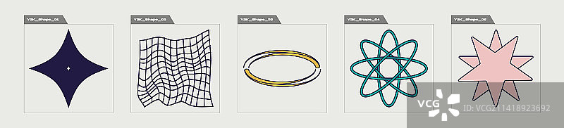 复古未来主义图形素材合集图片素材